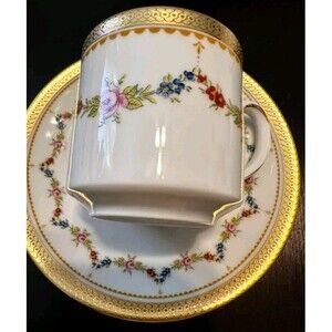 Vintage TIRSCHENREUTH Demitasse Fine Porcelain China Cup & Saucer Petite Roses